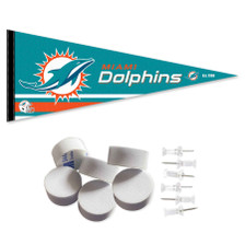 Miami Dolphins Banner Pennant with Tack Wall Pads