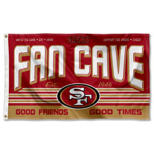San Francisco 49ers Fan Cave Flag Large Banner