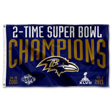 Bandiera Da Casa Baltimore Ravens - Doppia Faccia 71x101 Cm - Poliestere Con Manicotto - Licenza Ufficiale NFL