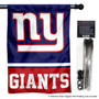 New York Giants Banner Flag and 5 Foot Flag Pole for House