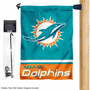 Miami Dolphins Garden Flag and Mailbox Flag Pole Mount