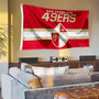 San Francisco 49ers Throwback Retro Vintage Banner Flag with Tack Wall Pads