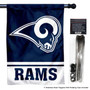 Los Angeles Rams Banner Flag and 5 Foot Flag Pole for House