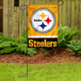 Pittsburgh Steelers Gold Garden Flag and Stand Pole Mount