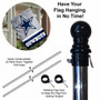 Dallas Cowboys Banner Flag and 5 Foot Flag Pole for House