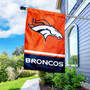 Denver Broncos Banner Flag and 5 Foot Flag Pole for House