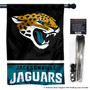 Jacksonville Jaguars Banner Flag and 5 Foot Flag Pole for House