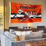 Cincinnati Bengals Throwback Retro Vintage Banner Flag with Tack Wall Pads