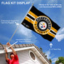 Pittsburgh Steelers Patch Button Flag Pole and Bracket Kit