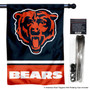 Chicago Bears Banner Flag and 5 Foot Flag Pole for House