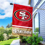 San Francisco 49ers Banner Flag and 5 Foot Flag Pole for House