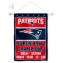 New England Patriots 6 Time Champions Window and Wall Banner