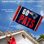 New England Patriots Go Pats Slogan Flag Pole and Bracket Kit