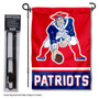 New England Patriots Retro Logo Garden Flag and Stand