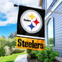 Pittsburgh Steelers Banner Flag and 5 Foot Flag Pole for House