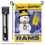 Los Angeles Rams Winter Seasonal Garden Banner and Flag Stand
