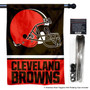 Cleveland Browns Banner Flag and 5 Foot Flag Pole for House