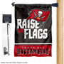 Tampa Bay Buccaneers Raise The Flags Garden Flag and Mailbox Flag Pole Mount