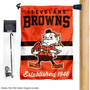 Cleveland Browns Vintage Garden Flag and Mailbox Flag Pole Mount