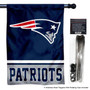 New England Patriots Banner Flag and 5 Foot Flag Pole for House