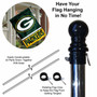 Green Bay Packers Banner Flag and 5 Foot Flag Pole for House