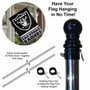 Las Vegas Raiders Banner Flag and 5 Foot Flag Pole for House