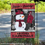 Arizona Cardinals Holiday Winter Snow Double Sided Garden Flag