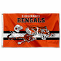 Cincinnati Bengals Throwback Retro Vintage Logo Flag