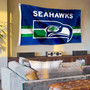 Seattle Seahawks Throwback Retro Vintage Logo Flag