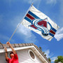 Colorado Avalanche White Banner Flag with Tack Wall Pads