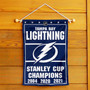 Tampa Bay Lightning 3 Time and 2021 Stanley Cup Champions Garden Flag