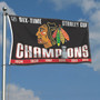 Chicago Blackhawks 6 Time Champs Flag