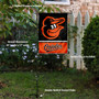 Baltimore Orioles Logo Garden Flag and Stand
