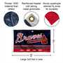 Atlanta Braves 4 Time Champions Banner Flag with Tack Wall Pads