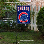 Chicago Cubs Walking Bear Logo Garden Flag and Stand