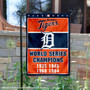 Detroit Tigers 4-Time World Series Champions Garden Flag