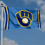 Milwaukee Brewers Retro Glove Logo Flag