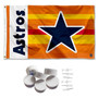 Houston Astros Retro Vintage Banner Flag with Tack Wall Pads