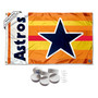 Houston Astros Retro Vintage Banner Flag with Tack Wall Pads