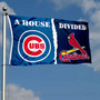Chicago Cubs vs. St. Louis Cardinals Divided Flag