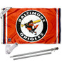 Baltimore Orioles Vintage Retro Flag Pole and Bracket Kit