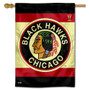 NHL Chicago Blackhawks Vintage Retro Double Sided House Flag