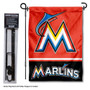 Miami Marlins Logo Garden Flag and Stand