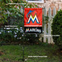 Miami Marlins Logo Garden Flag and Stand