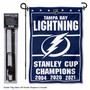 Tampa Bay Lightning 3 Time Champions Garden Banner and Flagpole Holder Stand