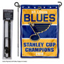 St. Louis Blues Stanley Cup Champions Garden Banner and Flagpole Holder Stand