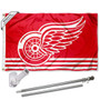 Detroit Red Wings Flag Pole and Bracket Kit