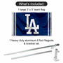 LA Dodgers LA Flag Pole and Bracket Kit