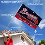 Atlanta Braves 4 Time Champions Flag Pole and Bracket Kit