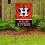 Houston Astros Logo Garden Flag and Stand